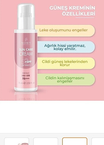 Nowy sun çare cream