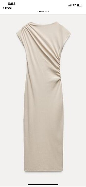 Zara Bej midi elbise