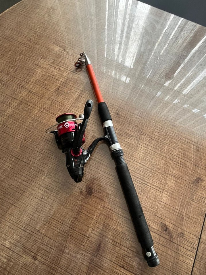 Renkli Kırmızı Teleskopik Olta Kamışı - Görsel 3