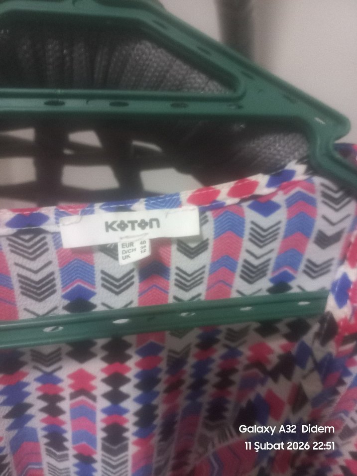 Renkli Bohem Uzun Kollu Hamile Tunik - Görsel 2