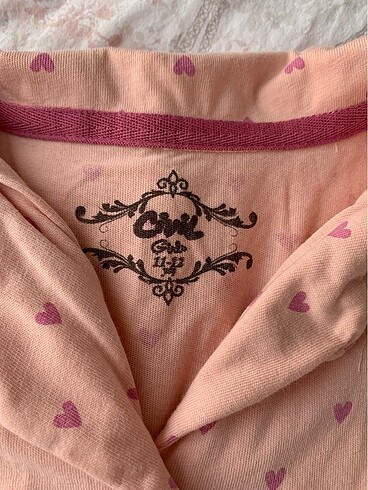 xs Beden pembe Renk Kalpli pijama takımı
