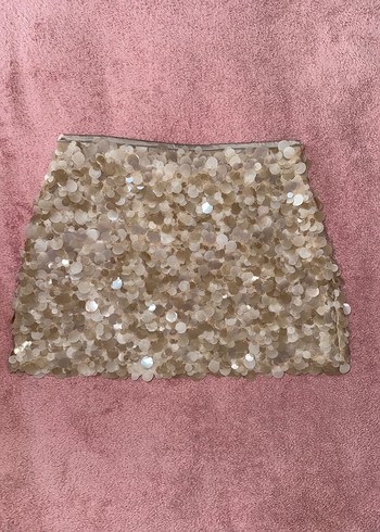 Zara Payetli Mini Etek