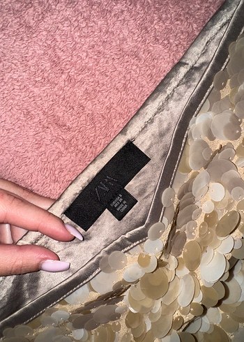 Zara Zara Payetli Mini Etek