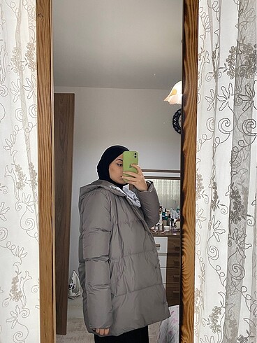38 Beden gri Renk şişme mont