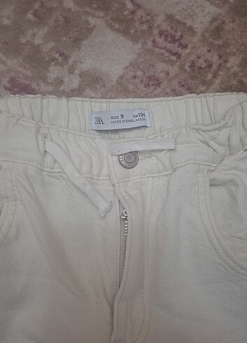9 Yaş Beden ten rengi Renk Zara kids wide leg jean