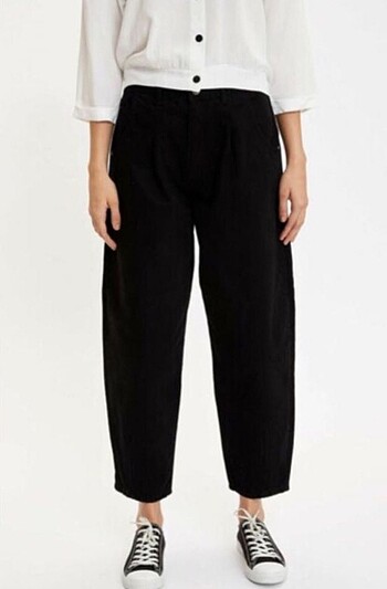 siyah slouchy pants