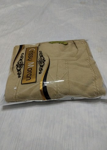 Bej Örgü Kadın uzun Kollu Kazak - Görsel 2