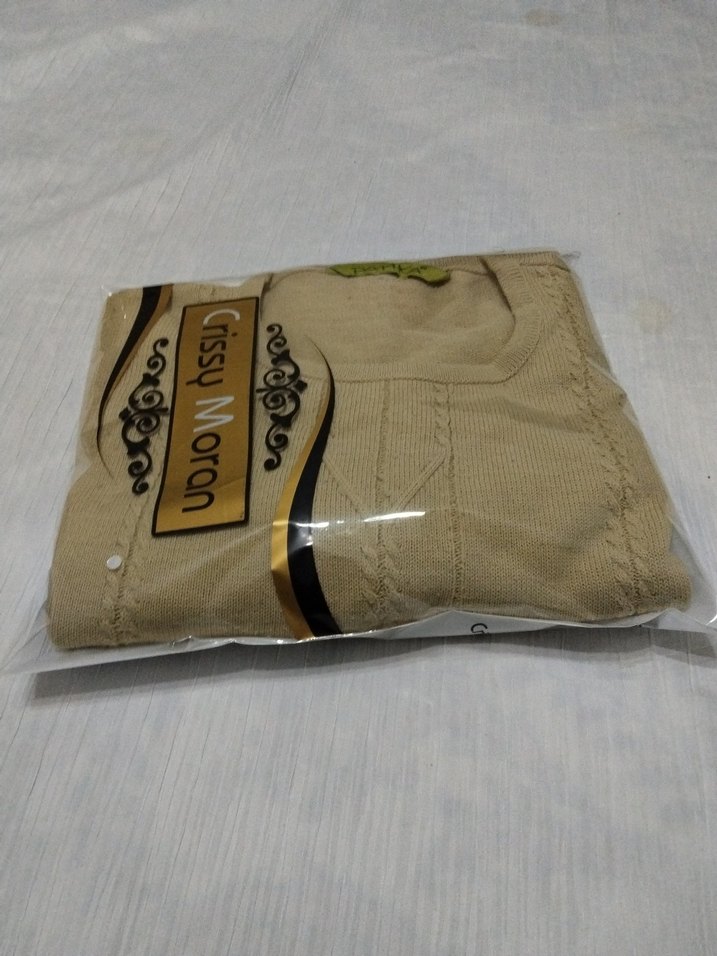 Bej Örgü Kadın uzun Kollu Kazak - Görsel 2