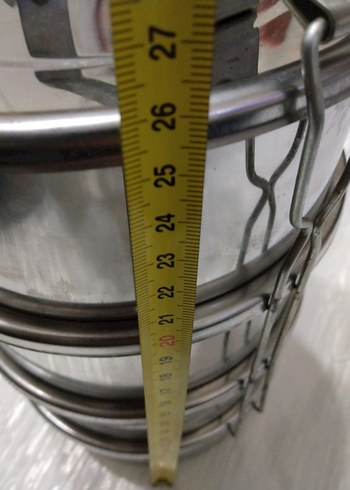 sefer tası Gri Paslanmaz Çelik Katlanabilir Yemek Kabı - Görsel 8