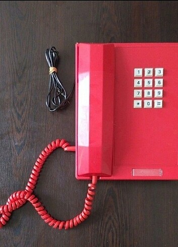 Kırmızı Sabit Telefon 