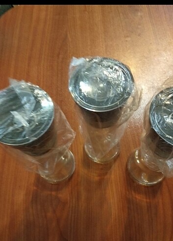 Paşabahçe 3 adet büyük boy cam tuz değirmeni