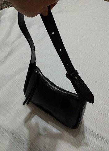 Siyah küçük kol çantası - Görsel 8