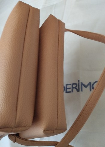 Beden beyaz Renk Orijinal derimod askılı çapraz çanta tertemiz yeni