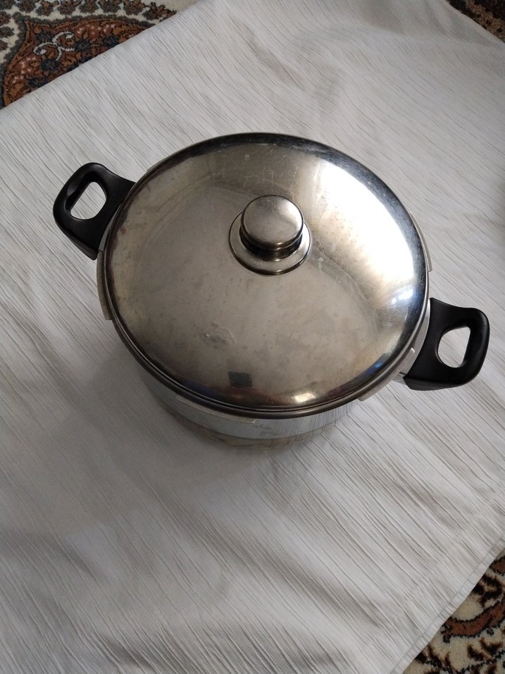 korkmaz Kapaklı çelik Tencere 7 lt - Görsel 3