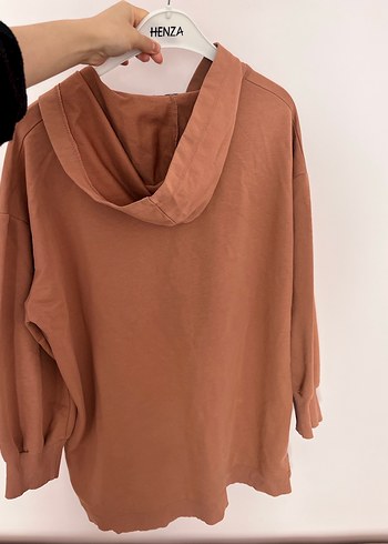 l Beden Kapüşonlu Fermuarlı Kadın Sweatshirt