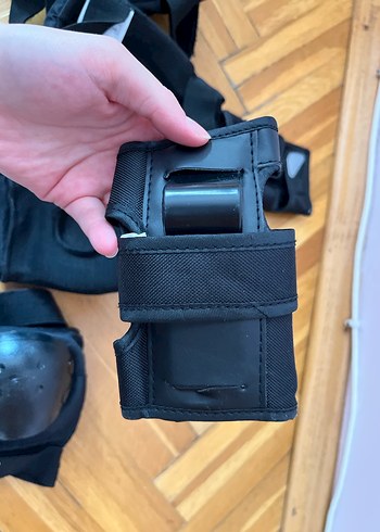 Siyah Biker Diz Koruyucu ve Eldiven Seti - Görsel 5