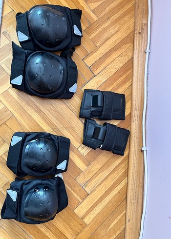 Siyah Biker Diz Koruyucu ve Eldiven Seti - Görsel 2