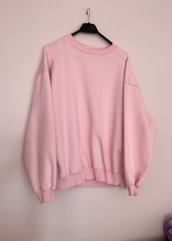 Pembe Oversize Kadın Sweatshirt - Görsel 5