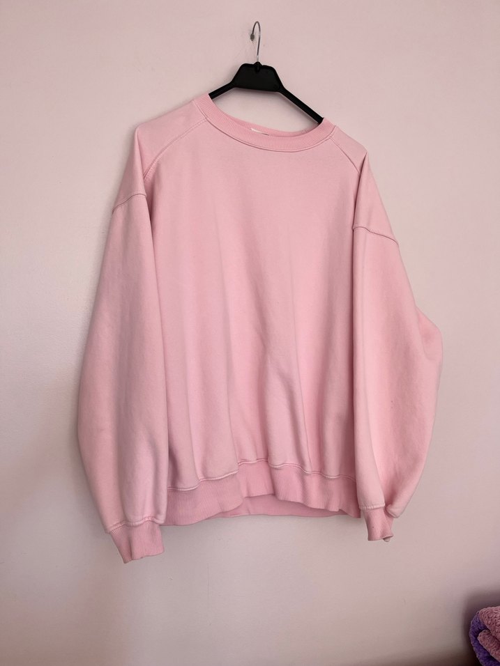 Pembe Oversize Kadın Sweatshirt - Görsel 5