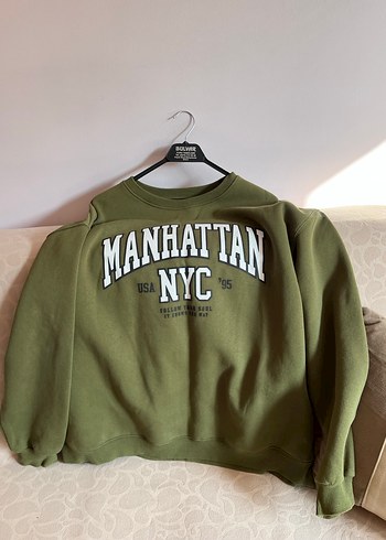 Kadın Haki Sweatshirt - Görsel 7