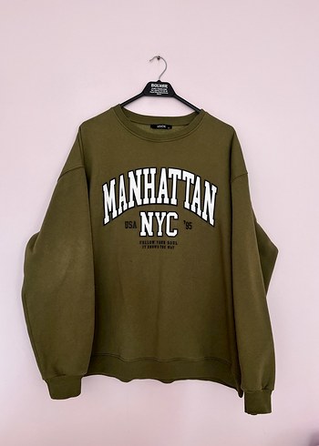 Kadın Haki Sweatshirt - Görsel 3