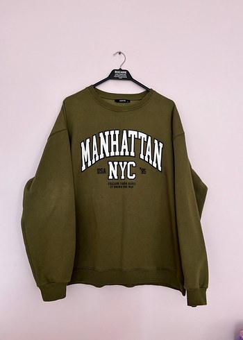 Kadın Haki Sweatshirt - Görsel 2