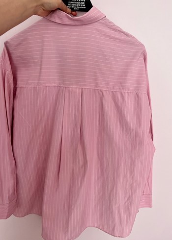 Pembe Çizgili Uzun Kollu Gömlek - Görsel 5