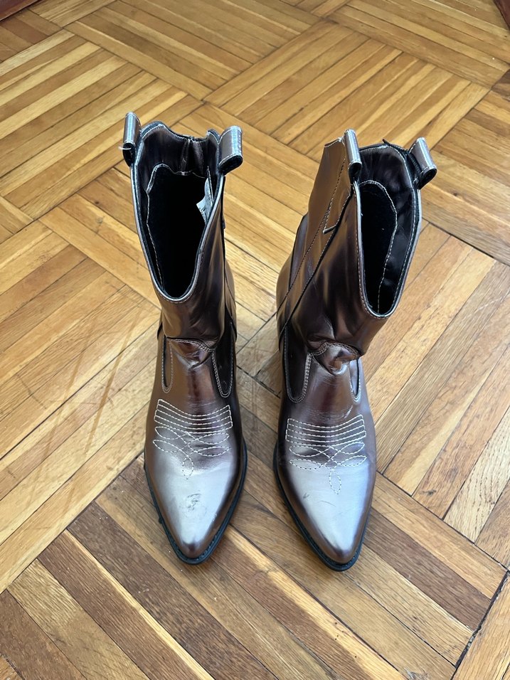 Deri Kadın çizme  Topuklu - Görsel 4