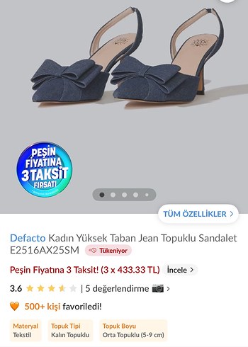 Mavi Denim Fiyonklu Stiletto Topuklu Ayakkabı - Görsel 10