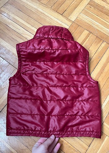Bordo Erkek Çocuk Fermuarlı Yelek - Görsel 3