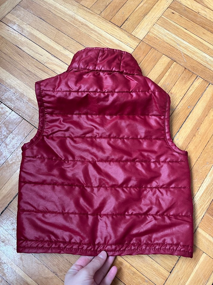 Bordo Erkek Çocuk Fermuarlı Yelek - Görsel 3