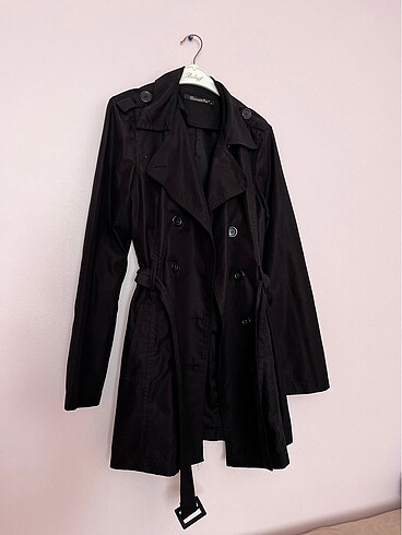 m Beden siyah Renk Trenchcoat