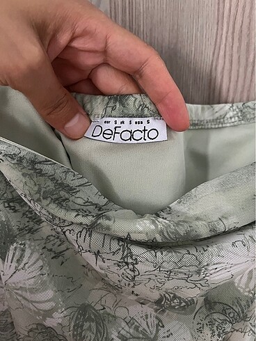 s Beden yeşil Renk DeFacto straplez elbise
