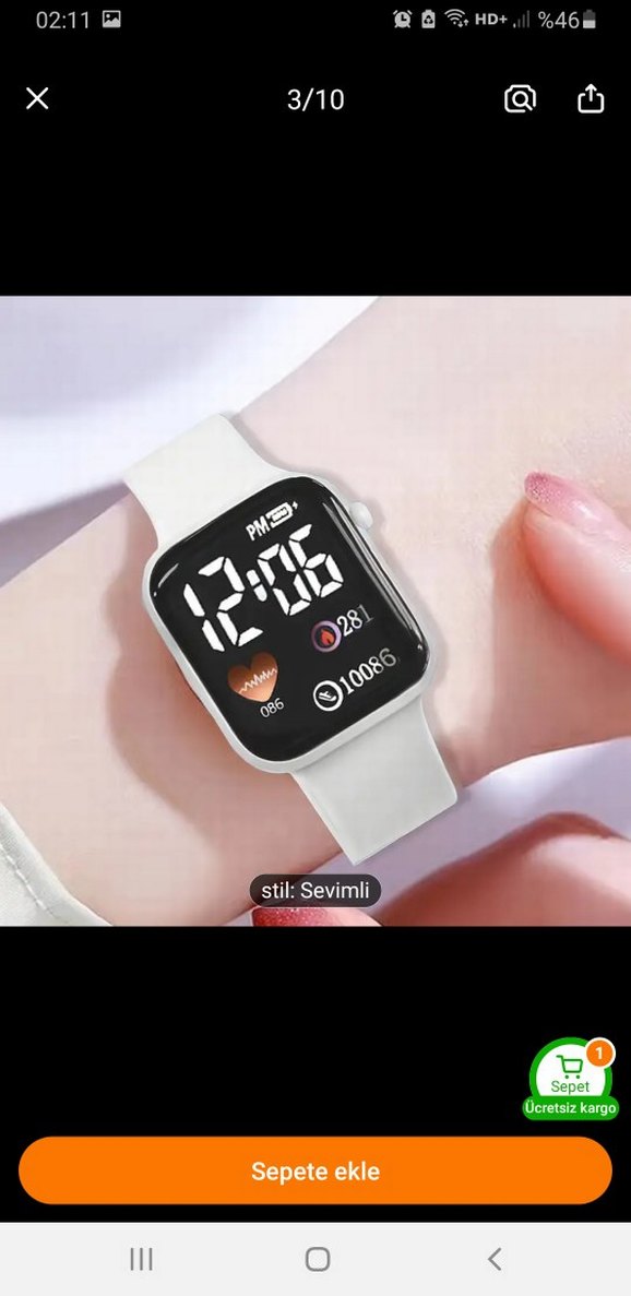 Çok Renkli Sevimli dijital Saatler acıklamayı okuyunuz lütfen - Görsel 4