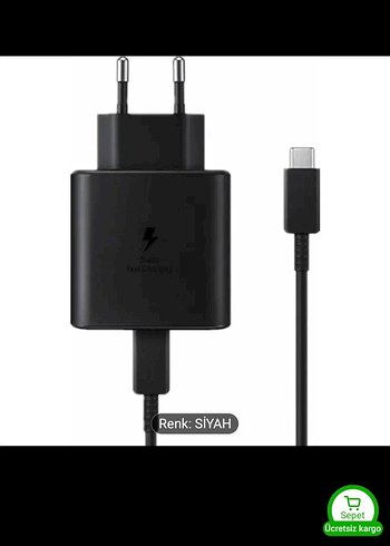 45W Hızlı Şarj Cihazı + 2 Metre Kablo Siyah aciklamayi okuyunuz - Görsel 4