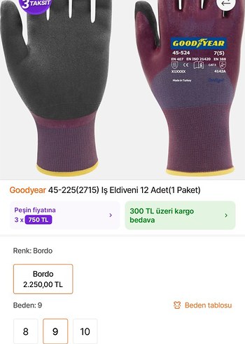 Goodeyear sifir eldiven - Görsel 4