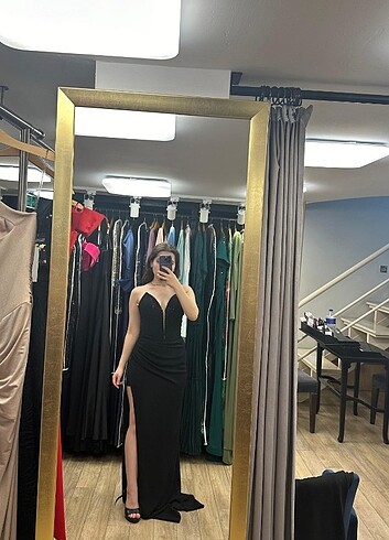 38 Beden siyah Renk Abiye elbise