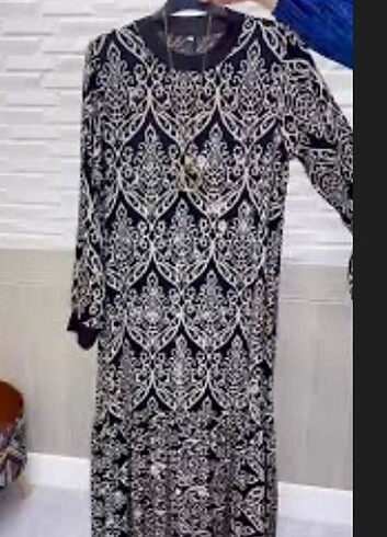 xl Beden gri Renk Tesettür elbise