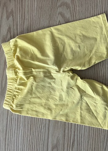 Sarı Kız Çocuk Keten Tayt - Görsel 2