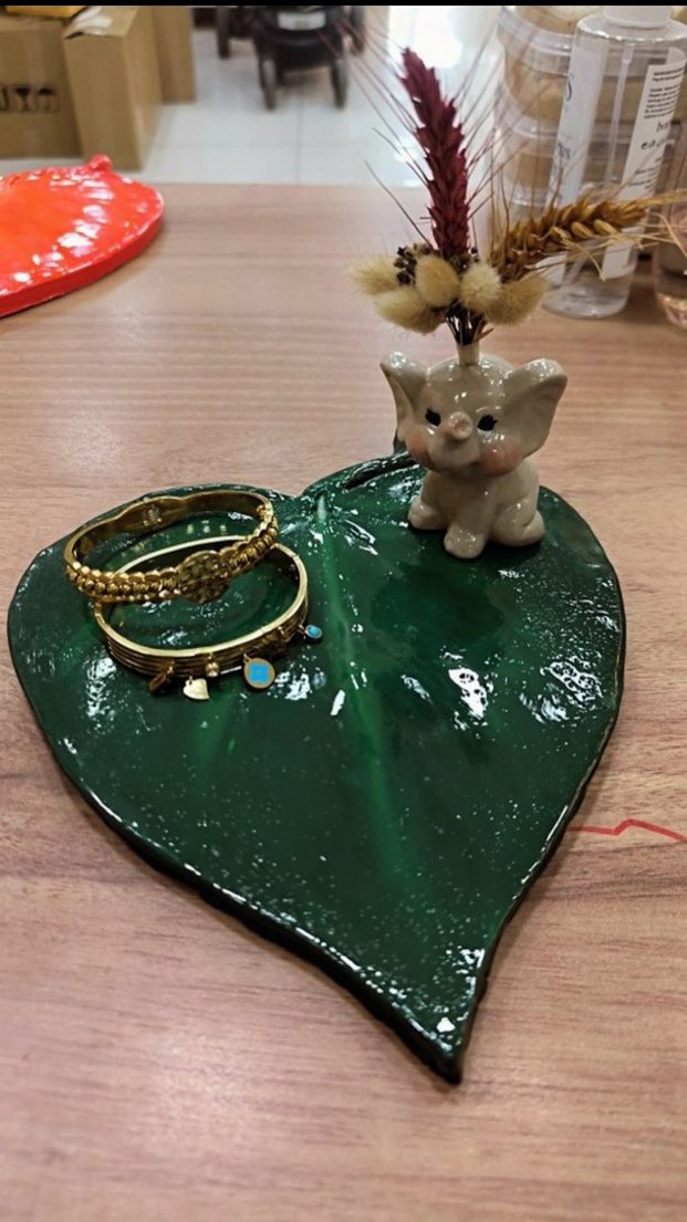 Renkli Bohem Yaprak Tabak adet fiyatıdır - Görsel 2