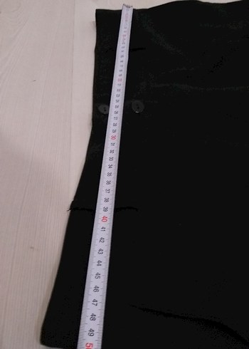 52 Beden siyah Renk Kadın Siyah Kemerli Kumaş Pantolon