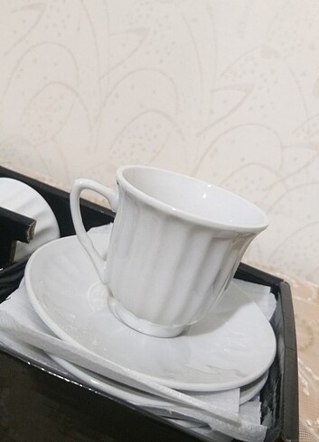  Beden beyaz Renk Beyaz türk kahve fincan takımı