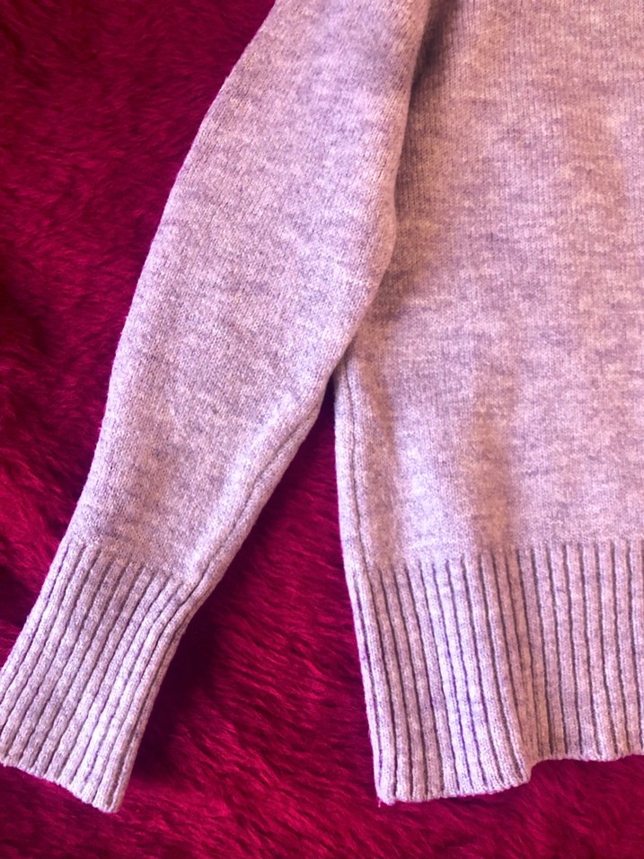 Pembe Boğazlı Triko Kadın Kazak - Görsel 3