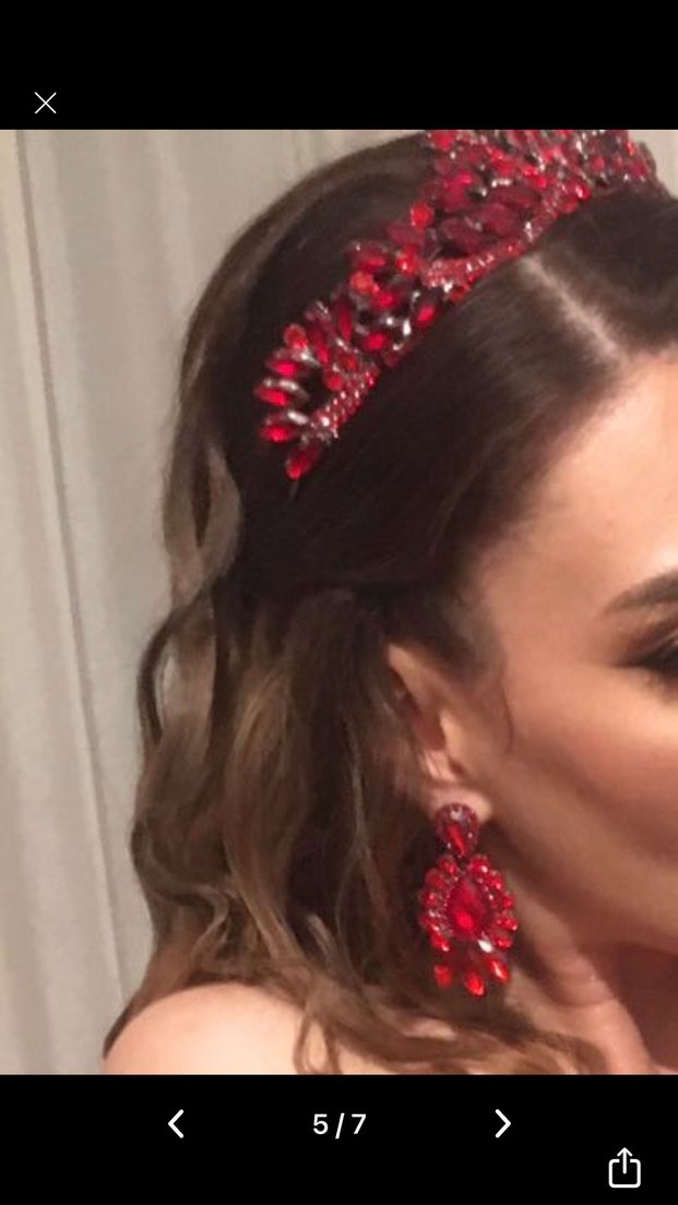 Kına Taç ve Küpe Seti - Görsel 3