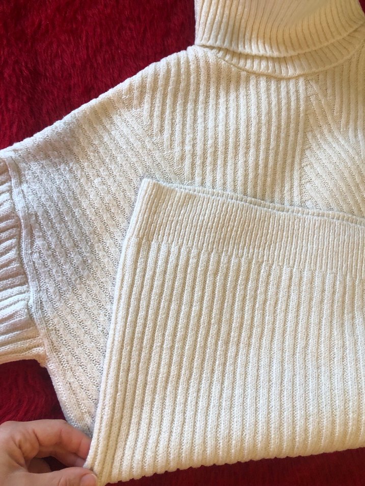 Boğazlı Örgü Kadın Kazak - Görsel 5