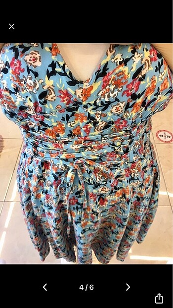 Viskon elbise - Görsel 7