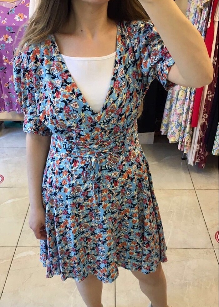 Viskon elbise - Görsel 2