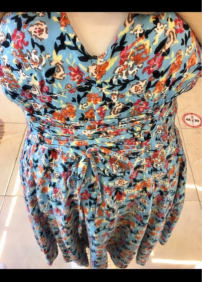 Viskon elbise - Görsel 3