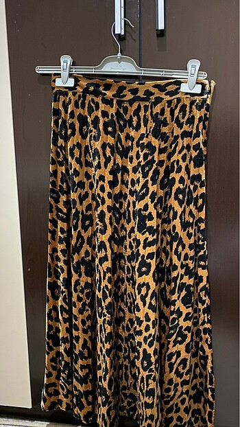 Leopar midi etek
