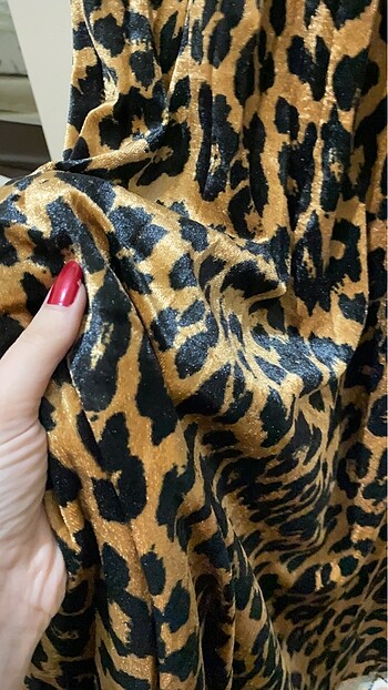 38 Beden çeşitli Renk Leopar midi etek